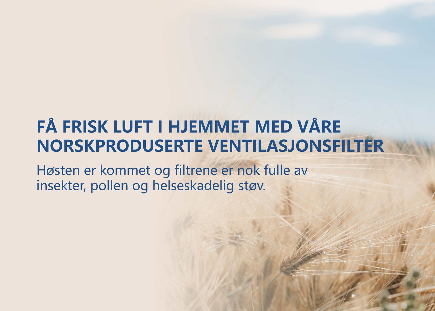 Norskproduserte ventilasjonsfilter